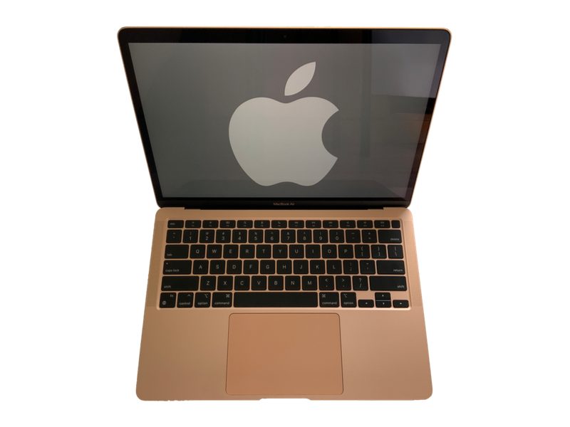 An open MacBook Air shown from above